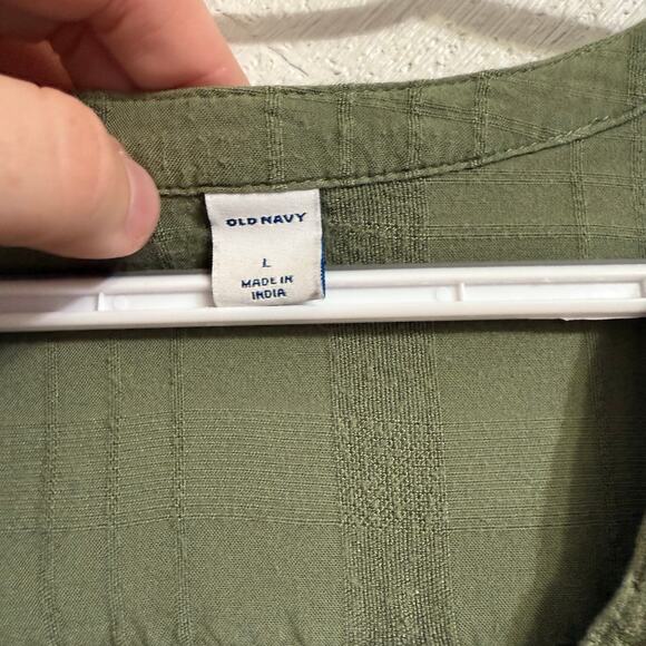 Old Navy Green Women’s Size Large Blouse Long Sleeve Shirt Top Business - Picture 4 of 5